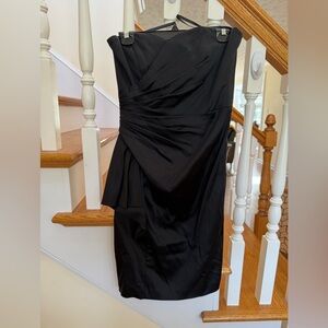 White House Black Market Strapless Black Dress